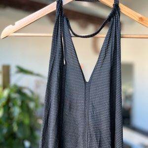 Vintage Lululemon backless black and gold tank